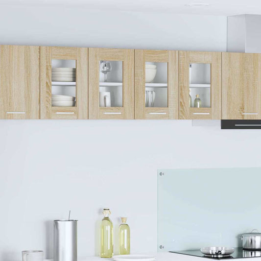Hangkast 2 pcs Sonoma Eiken 60 x 31 x 40 cm Bewerkt hout is nu te koop bij PeponiXL, paradijselijk wonen!
