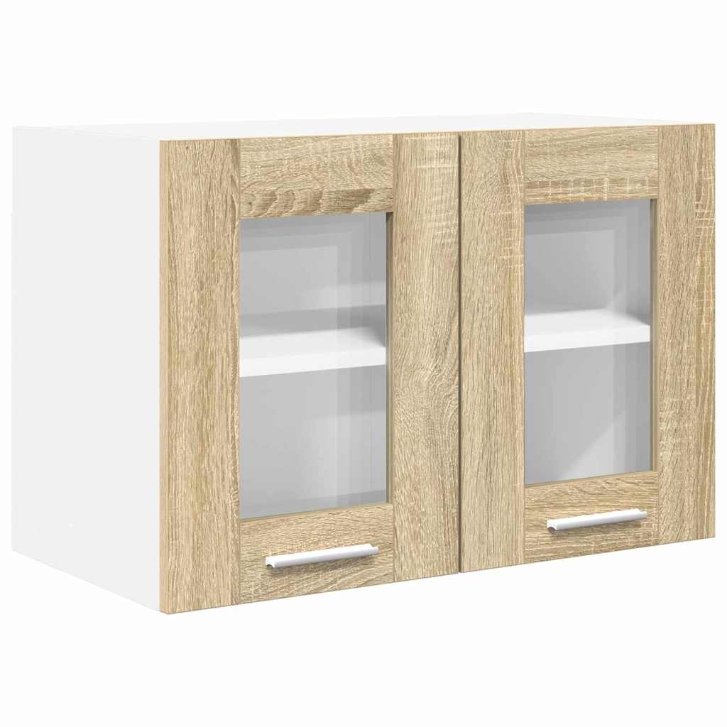 Hangkast 2 pcs Sonoma Eiken 60 x 31 x 40 cm Bewerkt hout is nu te koop bij PeponiXL, paradijselijk wonen!