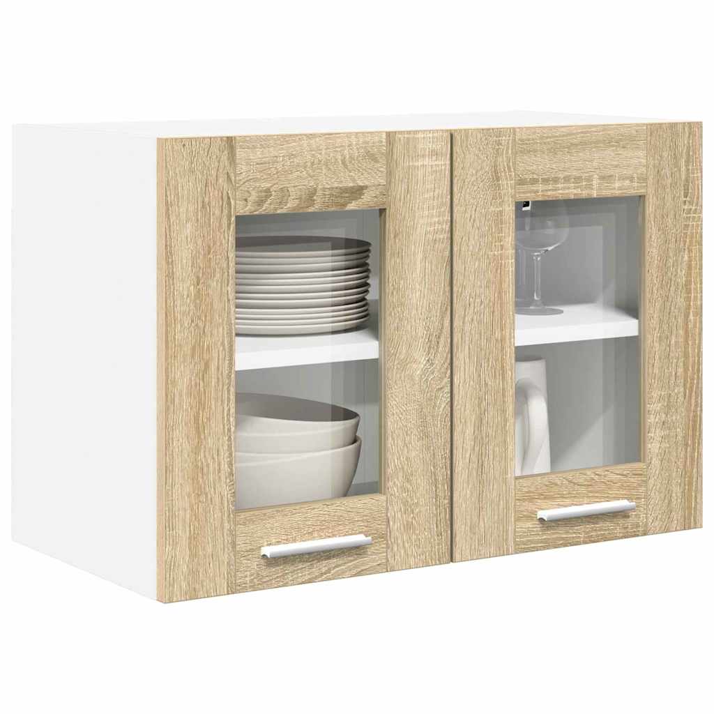 Hangkast 2 pcs Sonoma Eiken 60 x 31 x 40 cm Bewerkt hout is nu te koop bij PeponiXL, paradijselijk wonen!