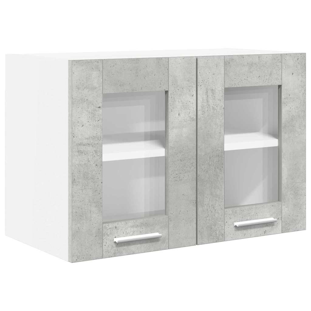 Hangkast 2 pcs Beton Grijs 60 x 31 x 40 cm Bewerkt hout is nu te koop bij PeponiXL, paradijselijk wonen!