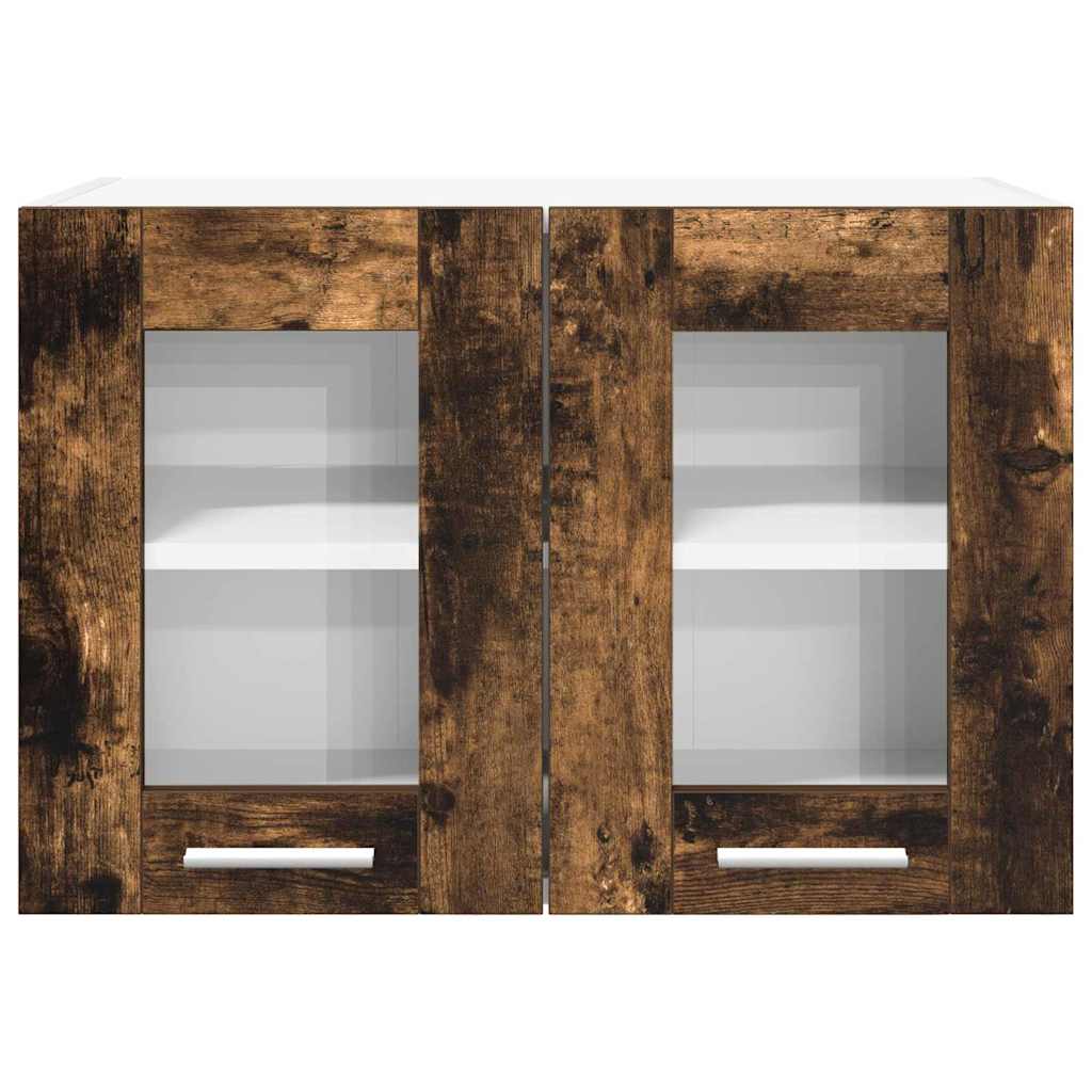 Hangkast met opslag Gerookt eiken 60 x 31 x 40 cm Bewerkt hout is nu te koop bij PeponiXL, paradijselijk wonen!