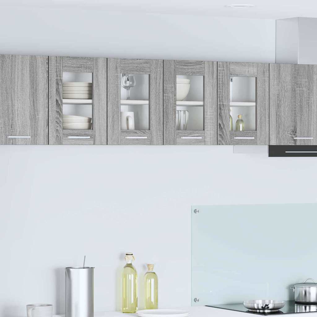 Hangkast 2 pcs Grijs Sonoma 60 x 31 x 40 cm Bewerkt hout is nu te koop bij PeponiXL, paradijselijk wonen!