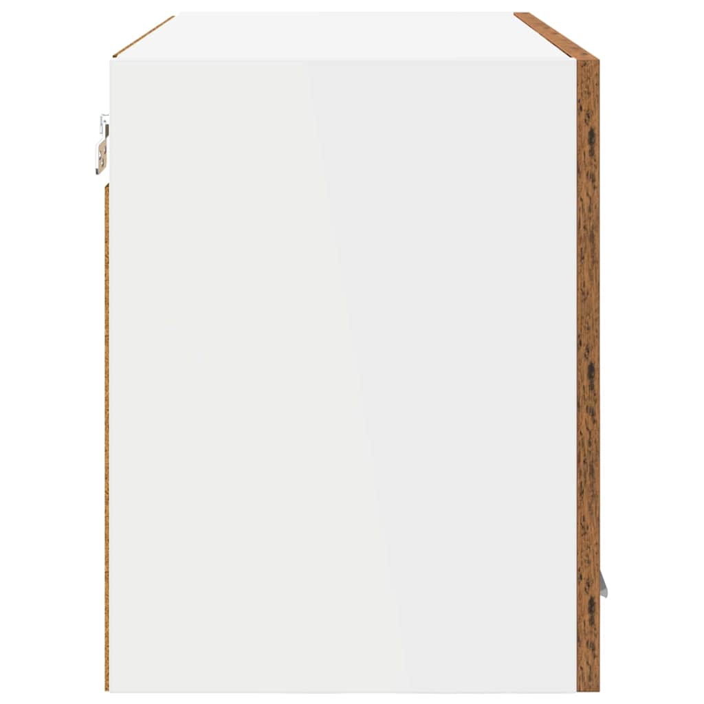 Hangkast met opslag Oudhout 60 x 31 x 40 cm Bewerkt hout is nu te koop bij PeponiXL, paradijselijk wonen!