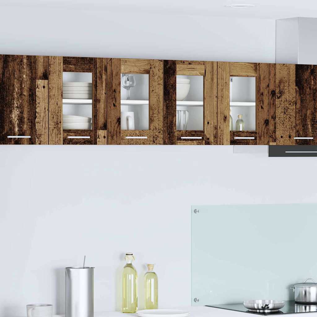 Hangkast met opslag 2 pcs Oudhout 60 x 31 x 40 cm Bewerkt hout is nu te koop bij PeponiXL, paradijselijk wonen!
