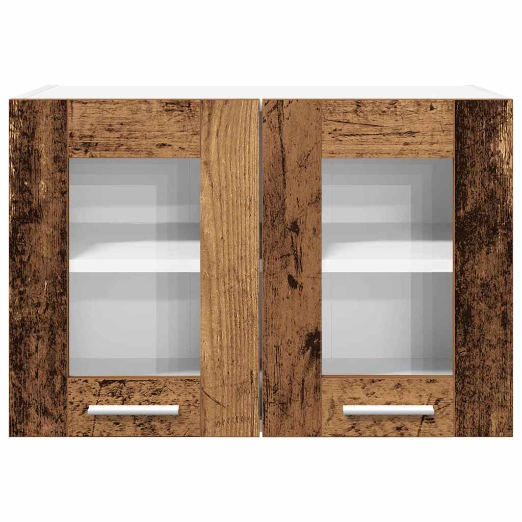 Hangkast met opslag 2 pcs Oudhout 60 x 31 x 40 cm Bewerkt hout is nu te koop bij PeponiXL, paradijselijk wonen!