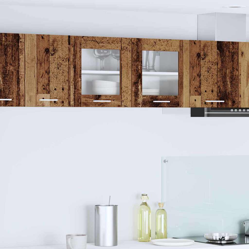 Hangkast Oude Hout en Wit 80 x 31 x 40 cm Bewerkt hout is nu te koop bij PeponiXL, paradijselijk wonen!