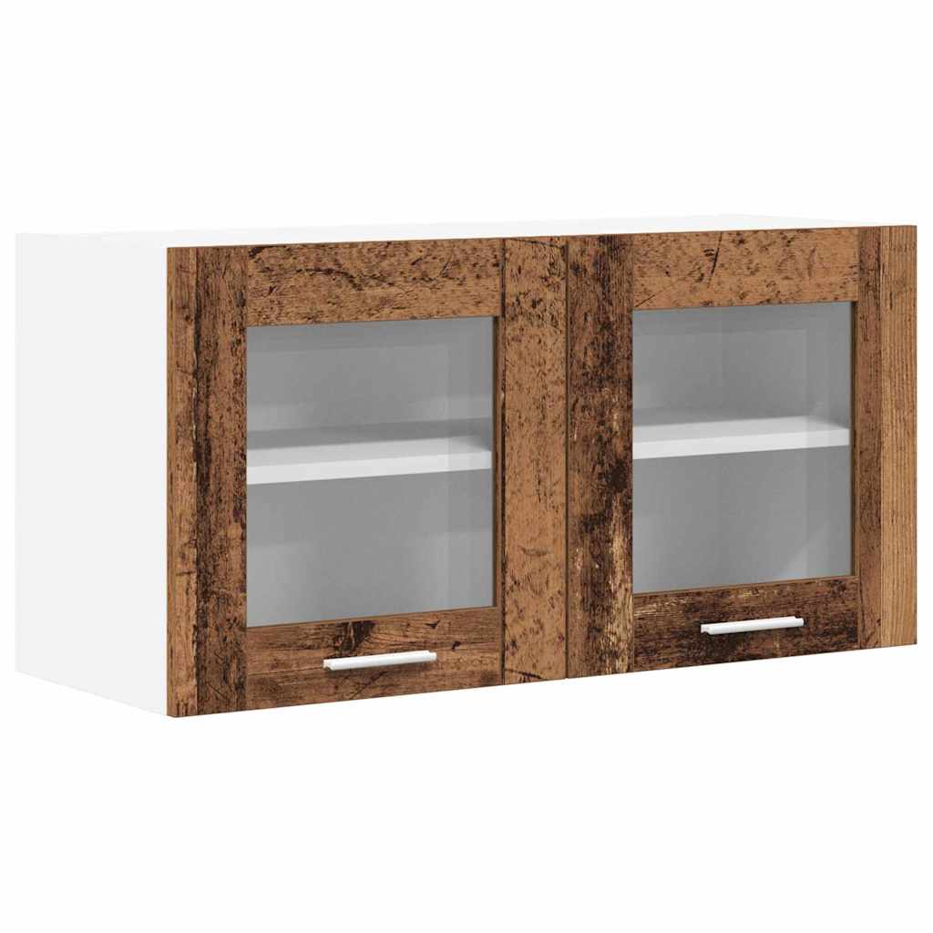Hangkast Oude Hout en Wit 80 x 31 x 40 cm Bewerkt hout is nu te koop bij PeponiXL, paradijselijk wonen!