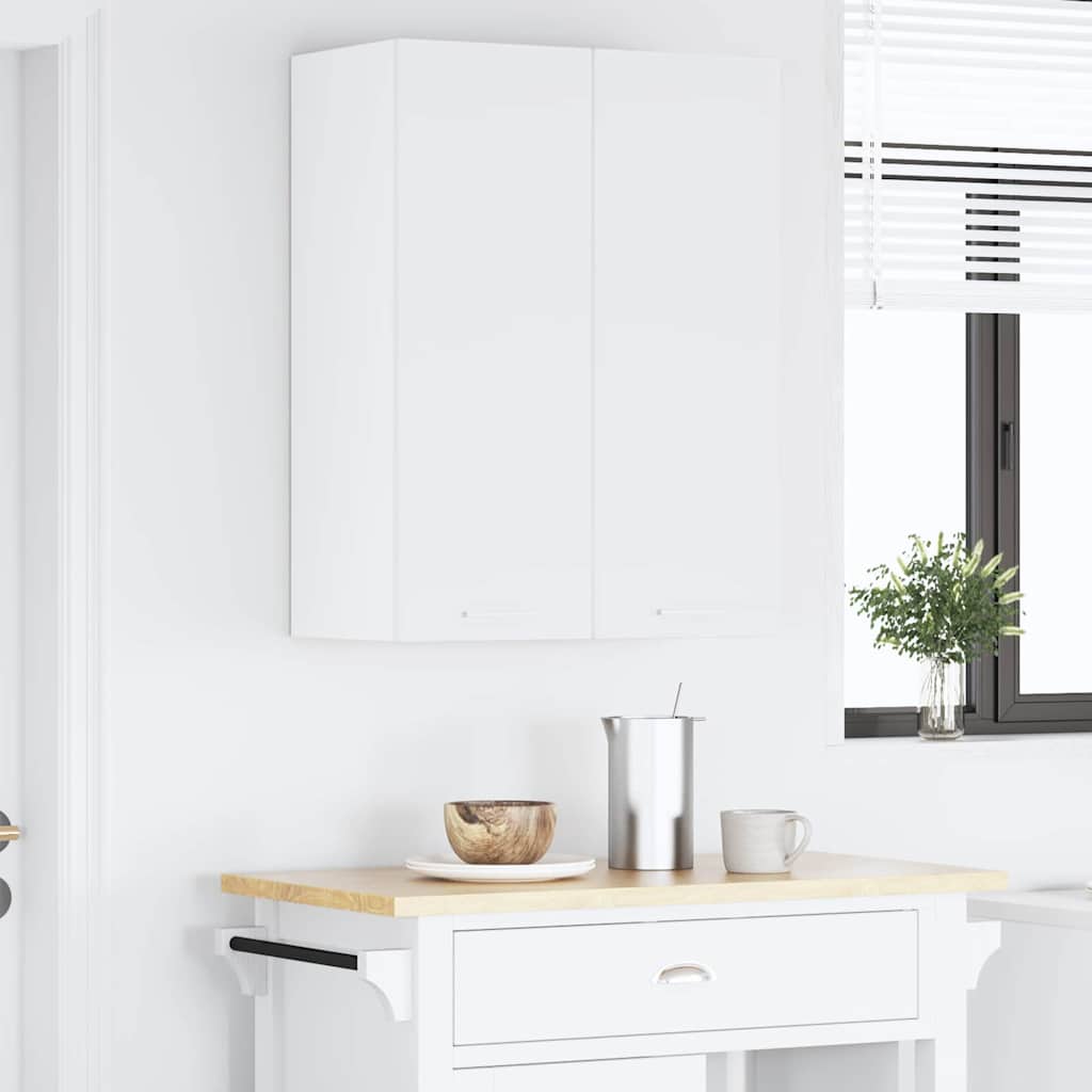 Hangkast met opslag 2 pcs Wit 30 x 31 x 80 cm Bewerkt hout is nu te koop bij PeponiXL, paradijselijk wonen!