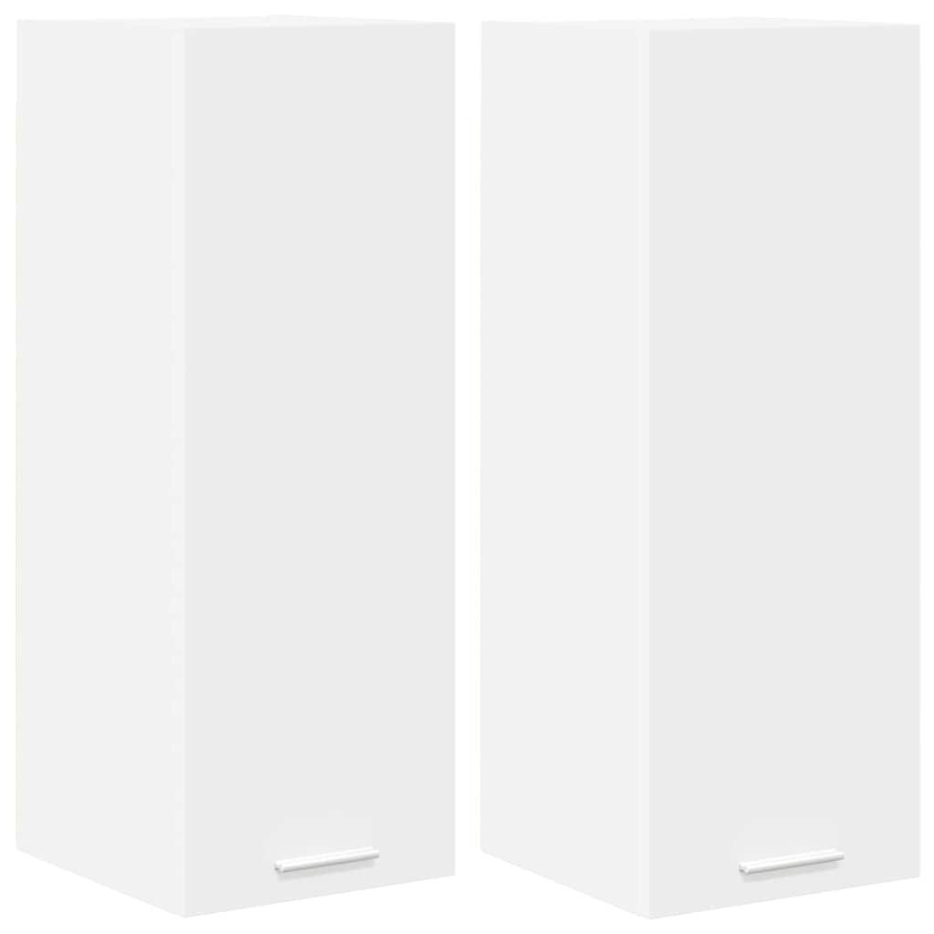 Hangkast met opslag 2 pcs Wit 30 x 31 x 80 cm Bewerkt hout is nu te koop bij PeponiXL, paradijselijk wonen!