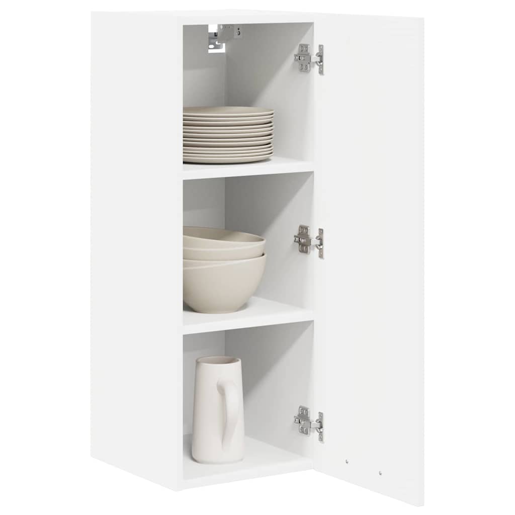 Hangkast met opslag 2 pcs Wit 30 x 31 x 80 cm Bewerkt hout is nu te koop bij PeponiXL, paradijselijk wonen!