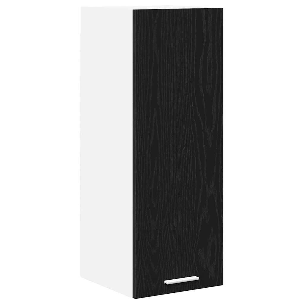 Hangkast Zwarte Eik en Wit 30 x 31 x 80 cm Bewerkt hout is nu te koop bij PeponiXL, paradijselijk wonen!