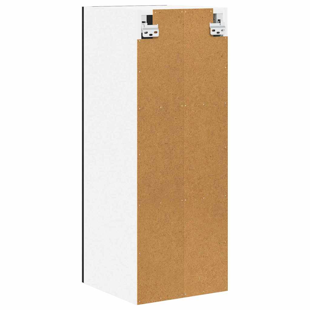 Hangkast Zwarte Eik en Wit 30 x 31 x 80 cm Bewerkt hout is nu te koop bij PeponiXL, paradijselijk wonen!