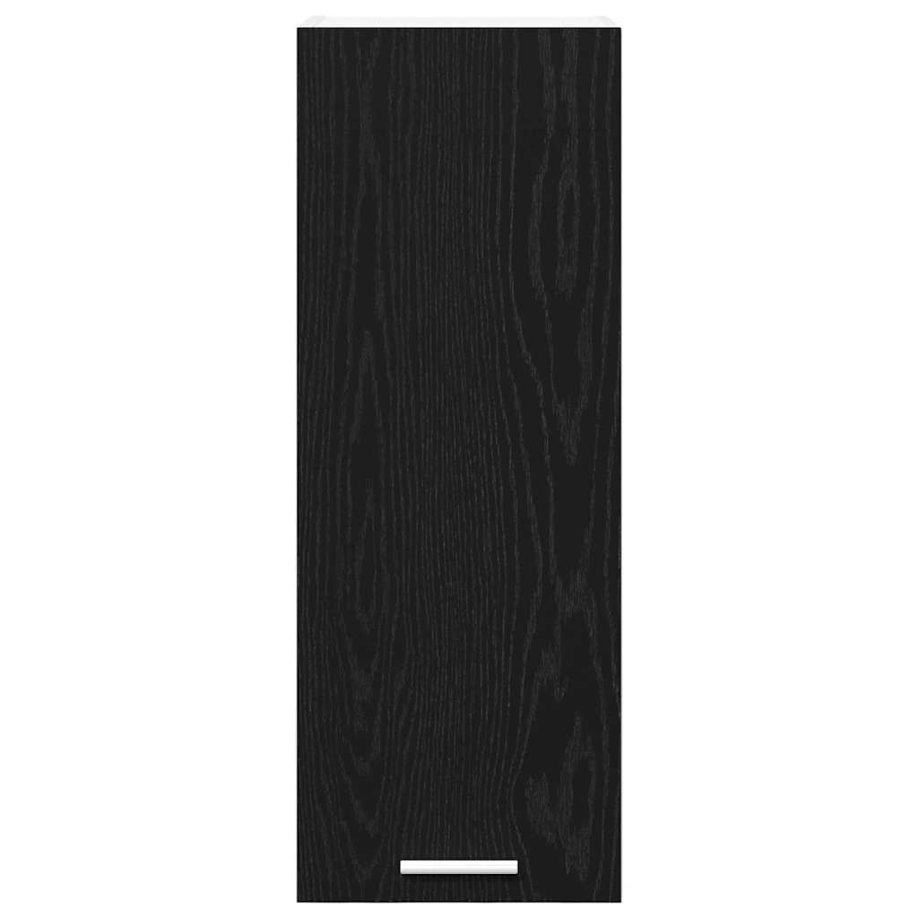 Hangkast Zwarte Eik en Wit 30 x 31 x 80 cm Bewerkt hout is nu te koop bij PeponiXL, paradijselijk wonen!