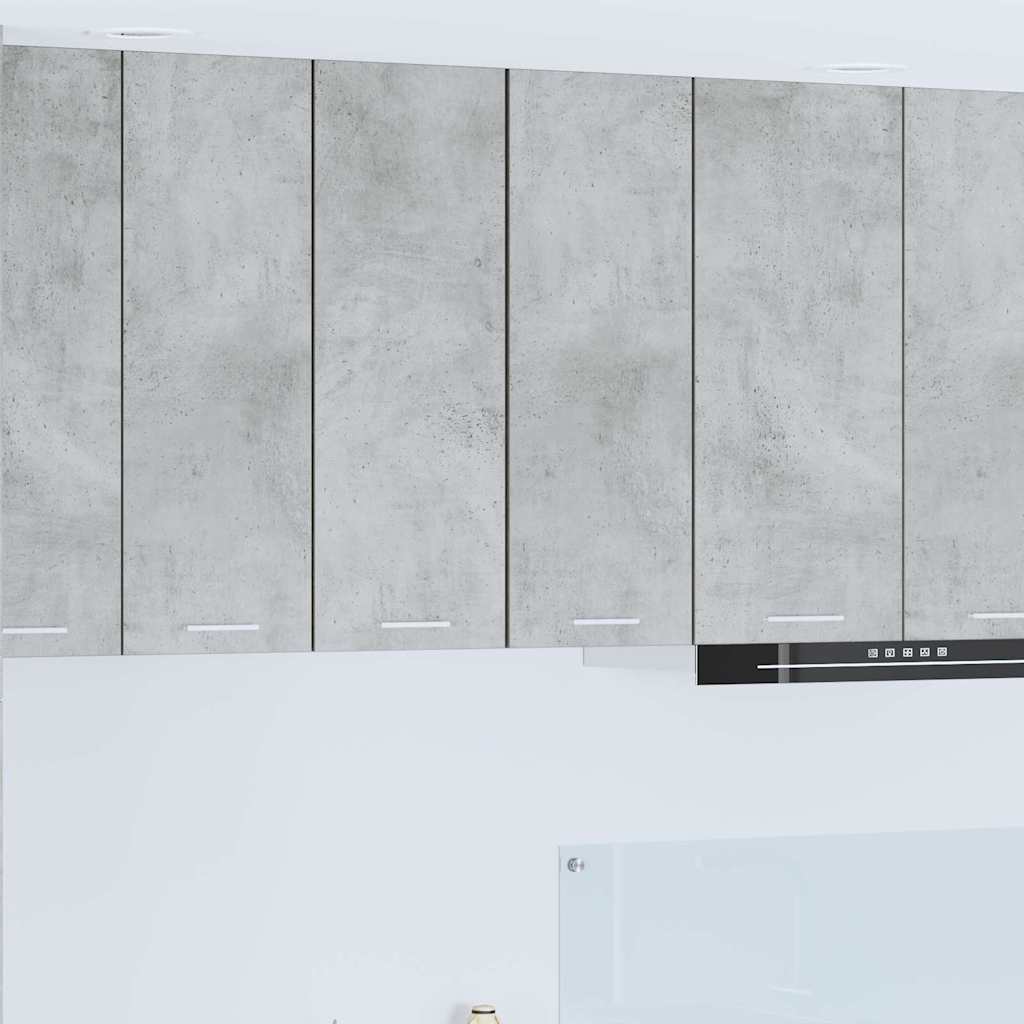 Hangkast 2 pcs Beton Grijs en Wit 30 x 31 x 80 cm Bewerkt hout is nu te koop bij PeponiXL, paradijselijk wonen!