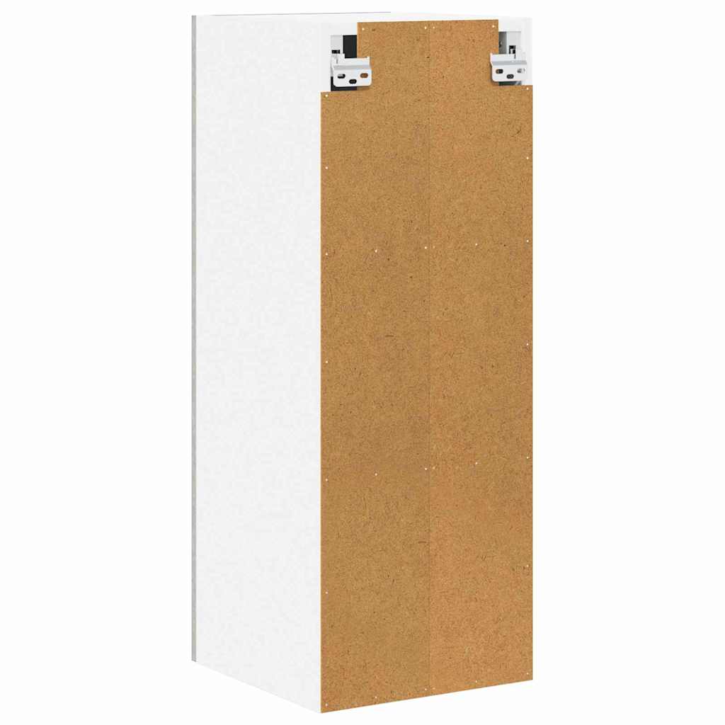 Hangkast 2 pcs Beton Grijs en Wit 30 x 31 x 80 cm Bewerkt hout is nu te koop bij PeponiXL, paradijselijk wonen!