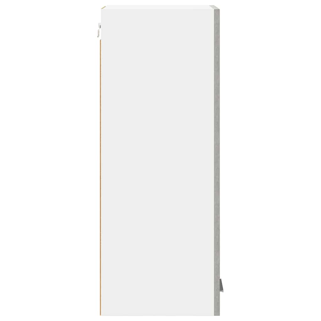 Hangkast 2 pcs Beton Grijs en Wit 30 x 31 x 80 cm Bewerkt hout is nu te koop bij PeponiXL, paradijselijk wonen!