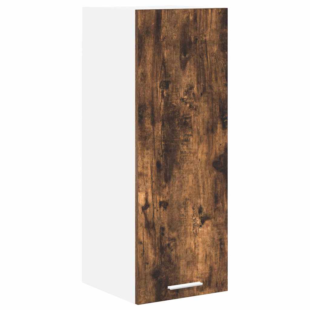 Hangkast Gerookte Eik en Wit 30 x 31 x 80 cm Bewerkt hout is nu te koop bij PeponiXL, paradijselijk wonen!