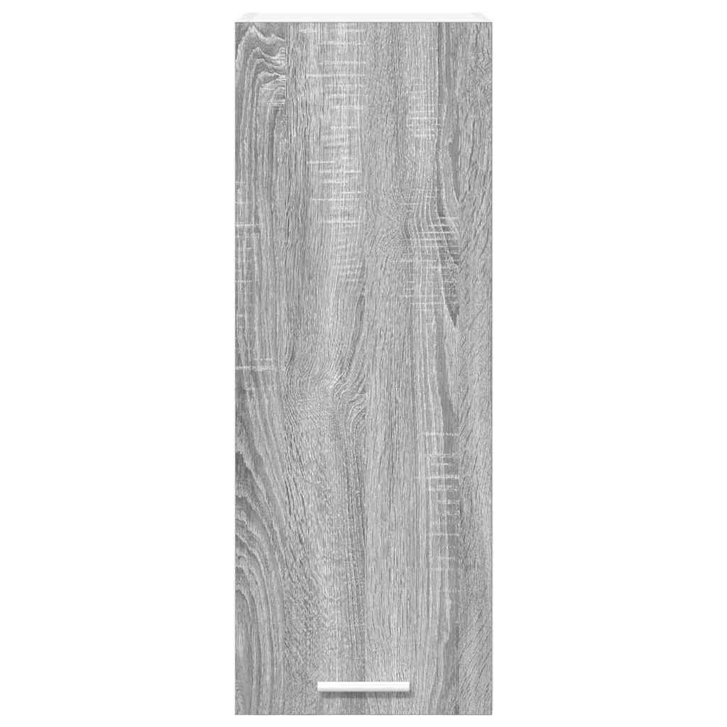 Hangkast Grijs Sonoma en Wit 30 x 31 x 80 cm Bewerkt hout is nu te koop bij PeponiXL, paradijselijk wonen!