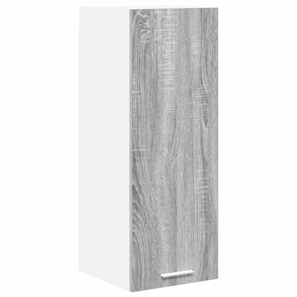 Hangkast 2 pcs Grijs Sonoma en Wit 30 x 31 x 80 cm Bewerkt hout is nu te koop bij PeponiXL, paradijselijk wonen!