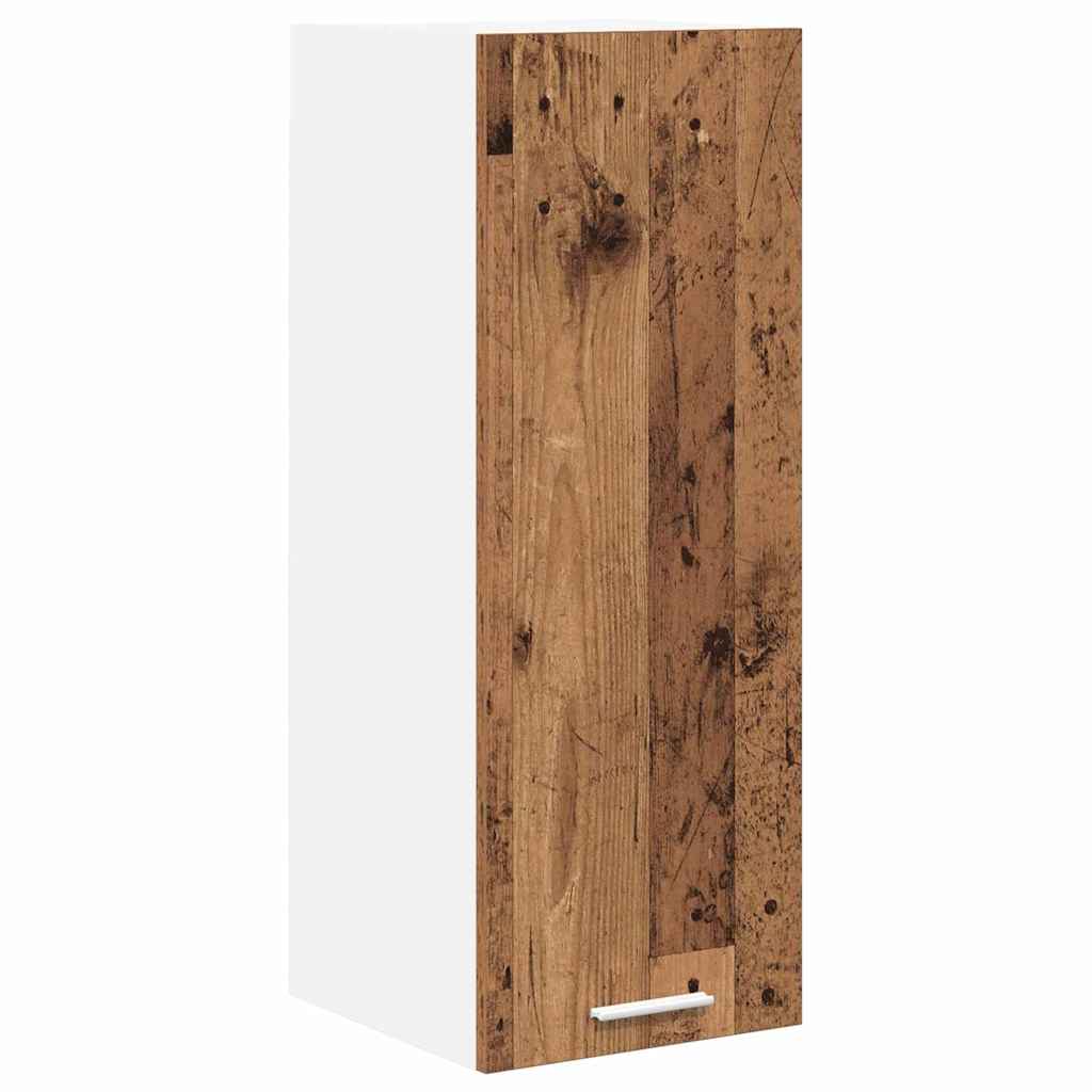 Hangkast 2 pcs Oude Hout en Wit 30 x 31 x 80 cm Bewerkt hout is nu te koop bij PeponiXL, paradijselijk wonen!
