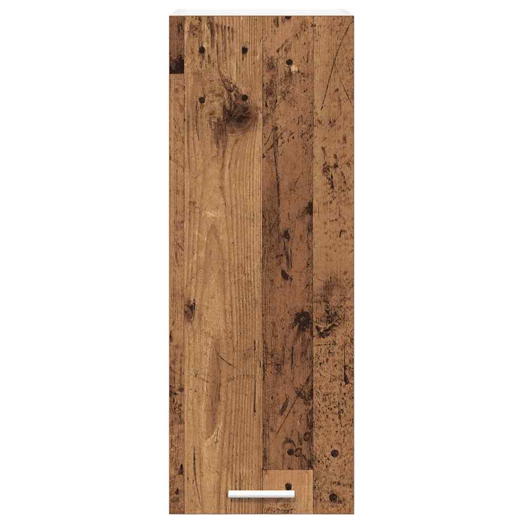 Hangkast 2 pcs Oude Hout en Wit 30 x 31 x 80 cm Bewerkt hout is nu te koop bij PeponiXL, paradijselijk wonen!