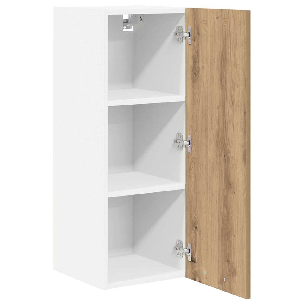 Hangkast 2 pcs Ambachtelijke Eik en Wit 30 x 31 x 80 cm is nu te koop bij PeponiXL, paradijselijk wonen!
