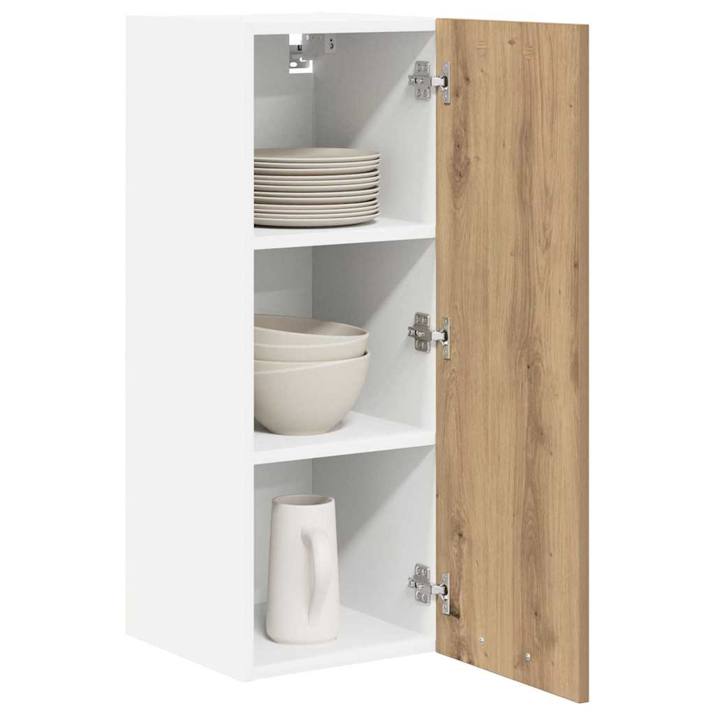 Hangkast 2 pcs Ambachtelijke Eik en Wit 30 x 31 x 80 cm is nu te koop bij PeponiXL, paradijselijk wonen!