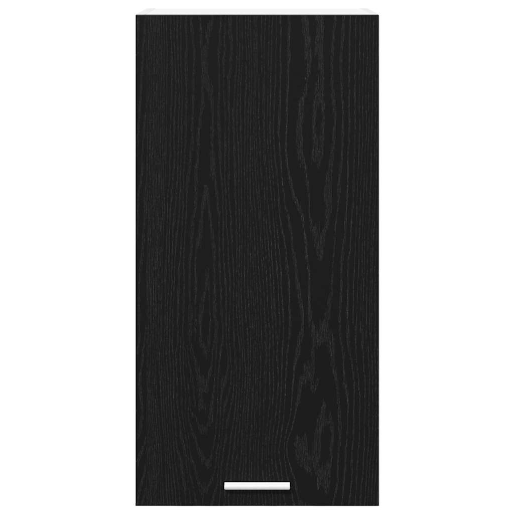 Hangkast Riga Zwarte Eik en Wit 40 x 31 x 80 cm Bewerkt hout is nu te koop bij PeponiXL, paradijselijk wonen!