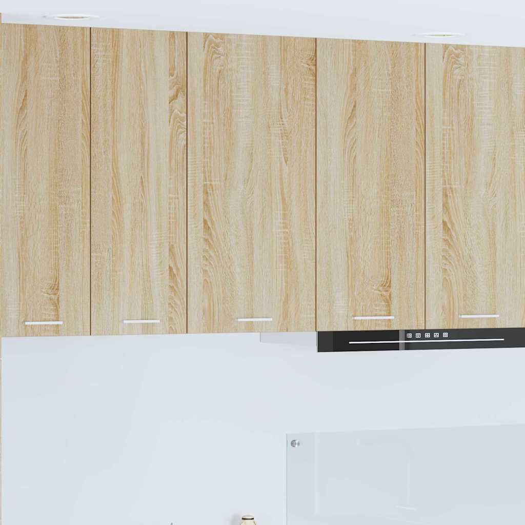 Hangkast Sonoma Eik en Wit 40 x 31 x 80 cm Bewerkt hout is nu te koop bij PeponiXL, paradijselijk wonen!