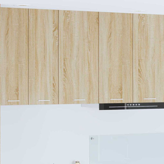 Hangkast Sonoma Eik en Wit 40 x 31 x 80 cm Bewerkt hout is nu te koop bij PeponiXL, paradijselijk wonen!