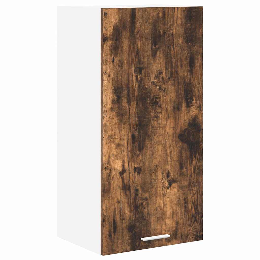 Hangkast Gerookte Eik en Wit 40 x 31 x 80 cm Bewerkt hout is nu te koop bij PeponiXL, paradijselijk wonen!
