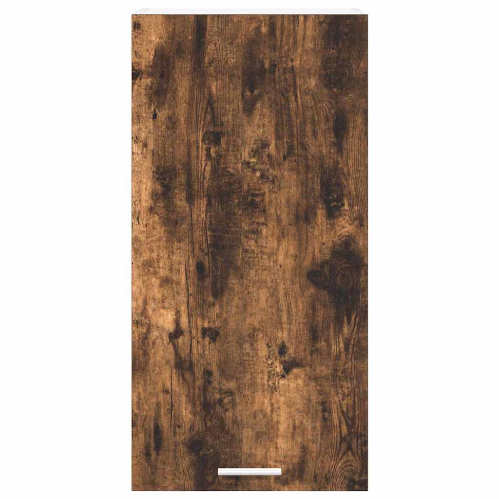 Hangkast Gerookte Eik en Wit 40 x 31 x 80 cm Bewerkt hout is nu te koop bij PeponiXL, paradijselijk wonen!