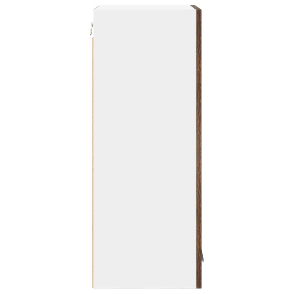Hangkast Gerookte Eik en Wit 40 x 31 x 80 cm Bewerkt hout is nu te koop bij PeponiXL, paradijselijk wonen!