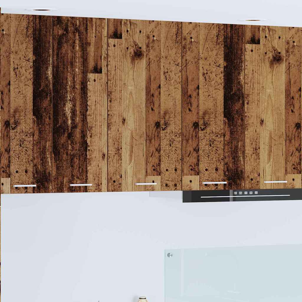 Hangkast Oude Hout en Wit 40 x 31 x 80 cm Bewerkt hout is nu te koop bij PeponiXL, paradijselijk wonen!