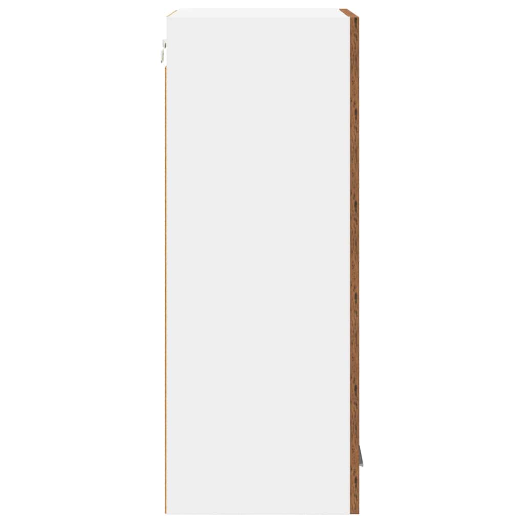 Hangkast Oude Hout en Wit 40 x 31 x 80 cm Bewerkt hout is nu te koop bij PeponiXL, paradijselijk wonen!