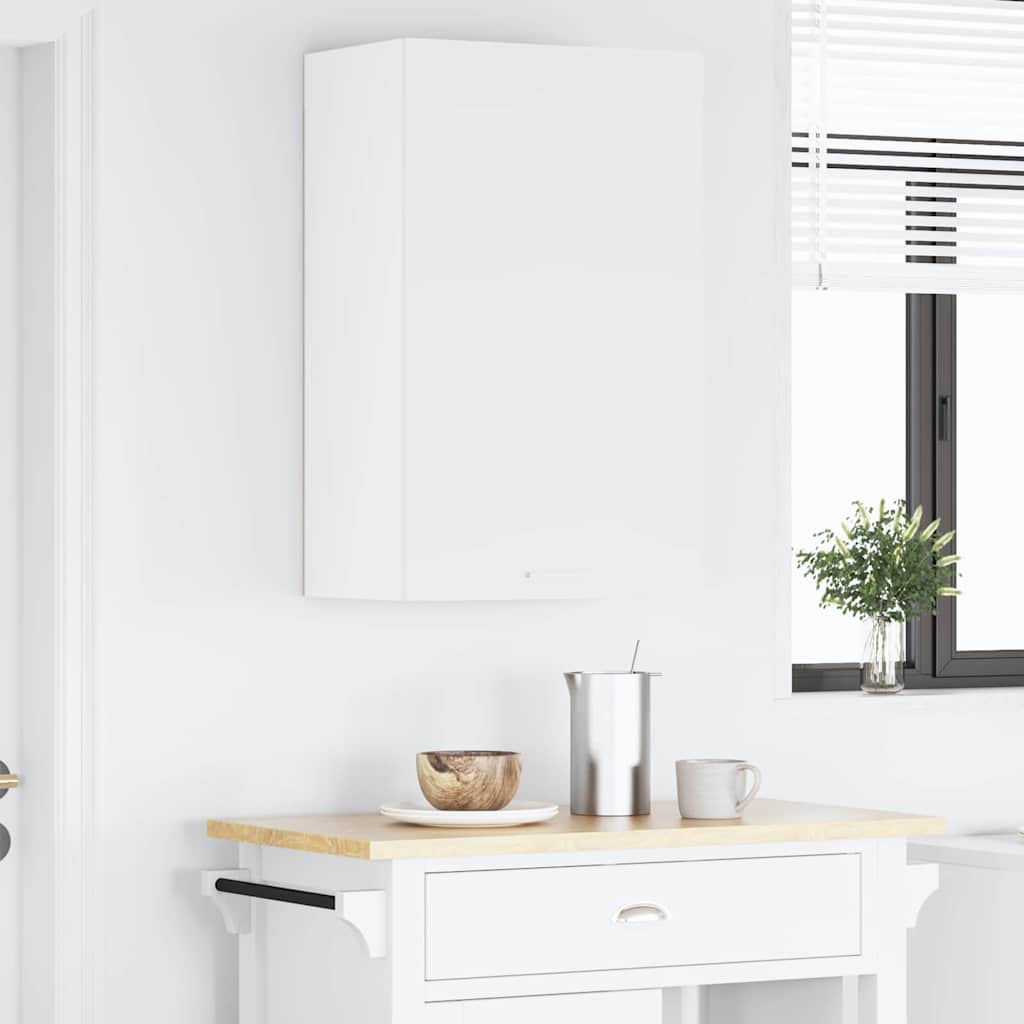 Hangkast met opslag Wit 50 x 31 x 80 cm Bewerkt hout is nu te koop bij PeponiXL, paradijselijk wonen!