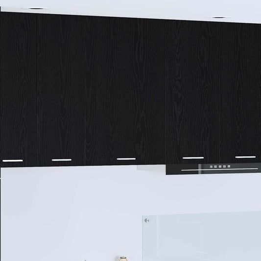 Hangkast Zwarte Eik en Wit 50 x 31 x 80 cm Bewerkt hout is nu te koop bij PeponiXL, paradijselijk wonen!