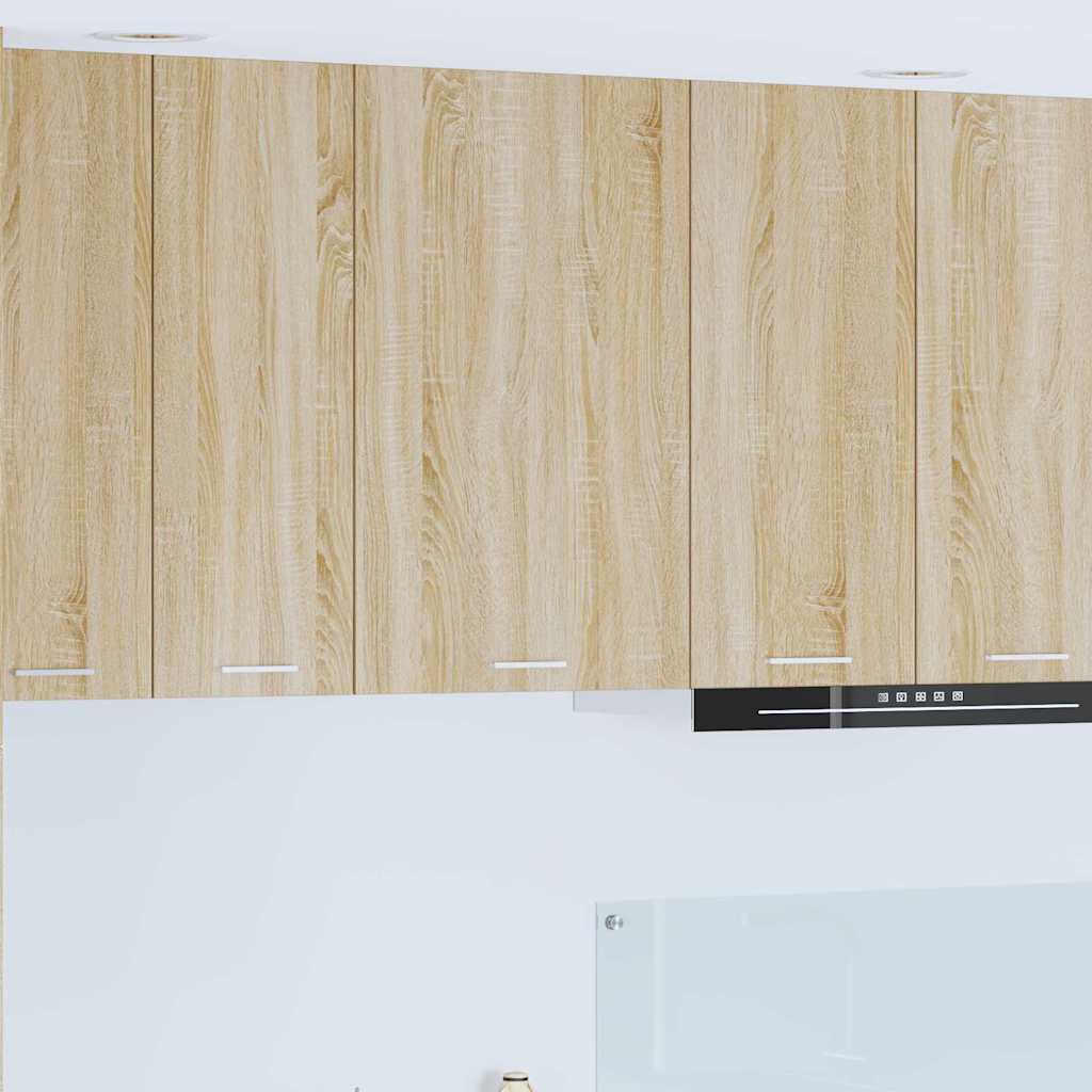 Hangkast Sonoma Eik en Wit 50 x 31 x 80 cm Bewerkt hout is nu te koop bij PeponiXL, paradijselijk wonen!