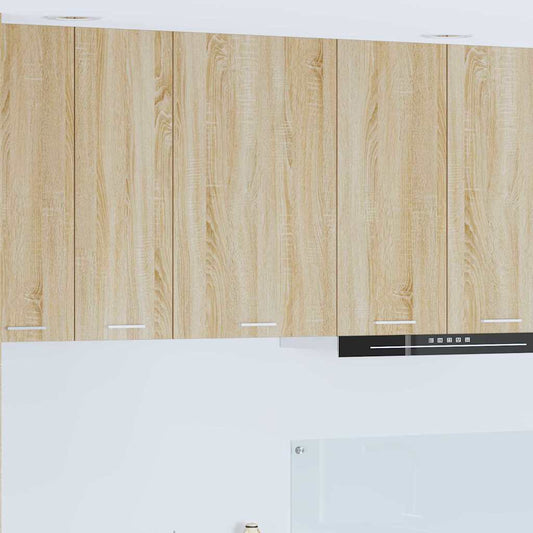 Hangkast Sonoma Eik en Wit 50 x 31 x 80 cm Bewerkt hout is nu te koop bij PeponiXL, paradijselijk wonen!