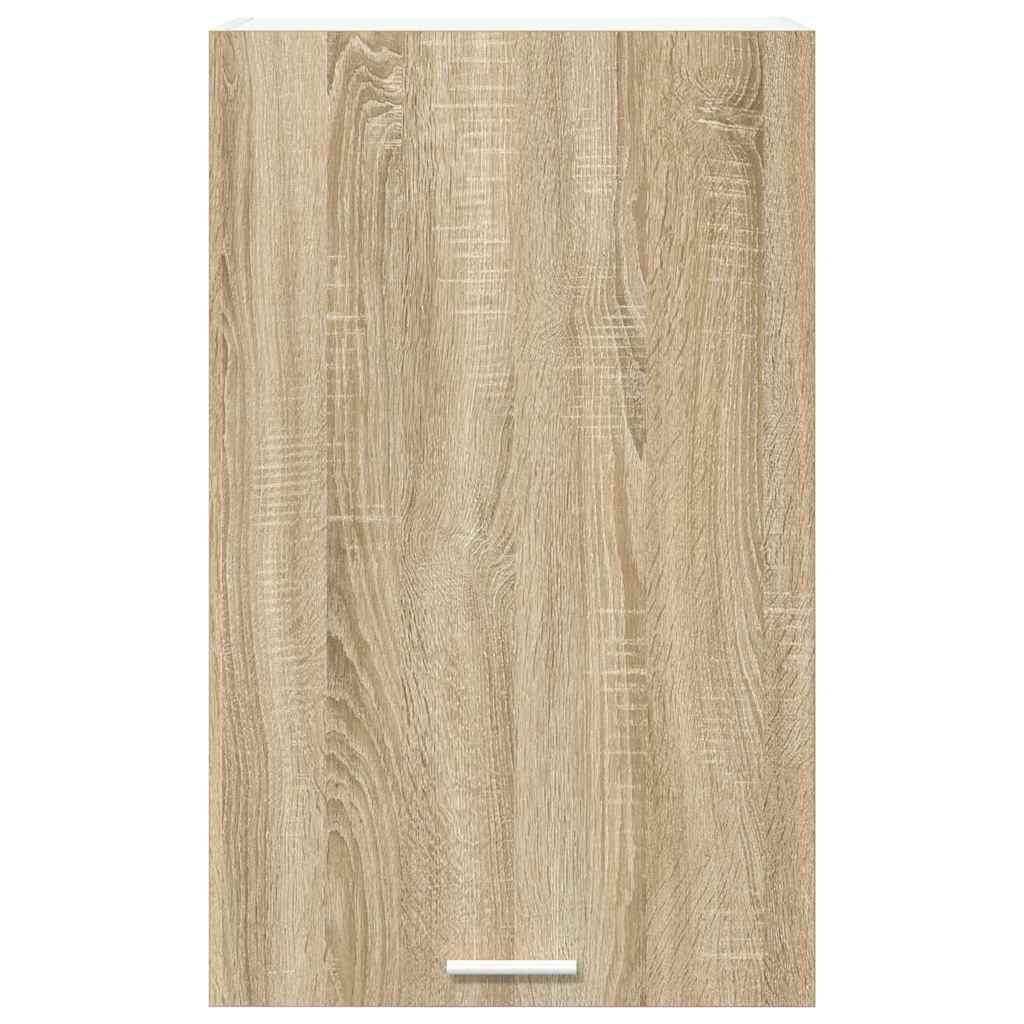 Hangkast Sonoma Eik en Wit 50 x 31 x 80 cm Bewerkt hout is nu te koop bij PeponiXL, paradijselijk wonen!