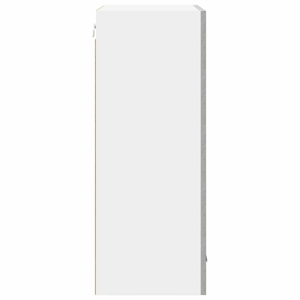 Hangkast Beton Grijs en Wit 50 x 31 x 80 cm Bewerkt hout is nu te koop bij PeponiXL, paradijselijk wonen!