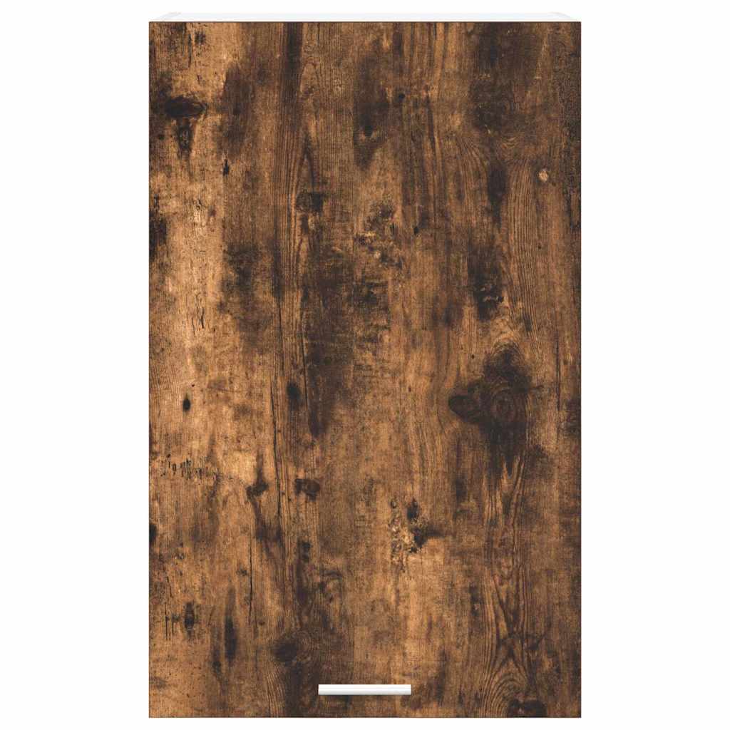 Hangkast Gerookte Eik en Wit 50 x 31 x 80 cm Bewerkt hout is nu te koop bij PeponiXL, paradijselijk wonen!