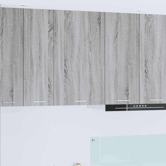 Hangkast Grijs Sonoma en Wit 50 x 31 x 80 cm Bewerkt hout is nu te koop bij PeponiXL, paradijselijk wonen!