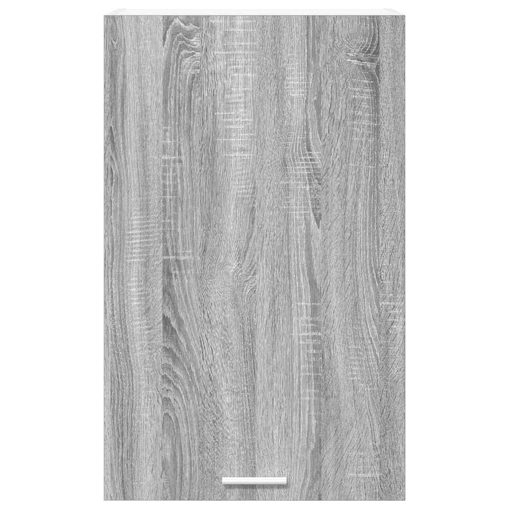 Hangkast Grijs Sonoma en Wit 50 x 31 x 80 cm Bewerkt hout is nu te koop bij PeponiXL, paradijselijk wonen!