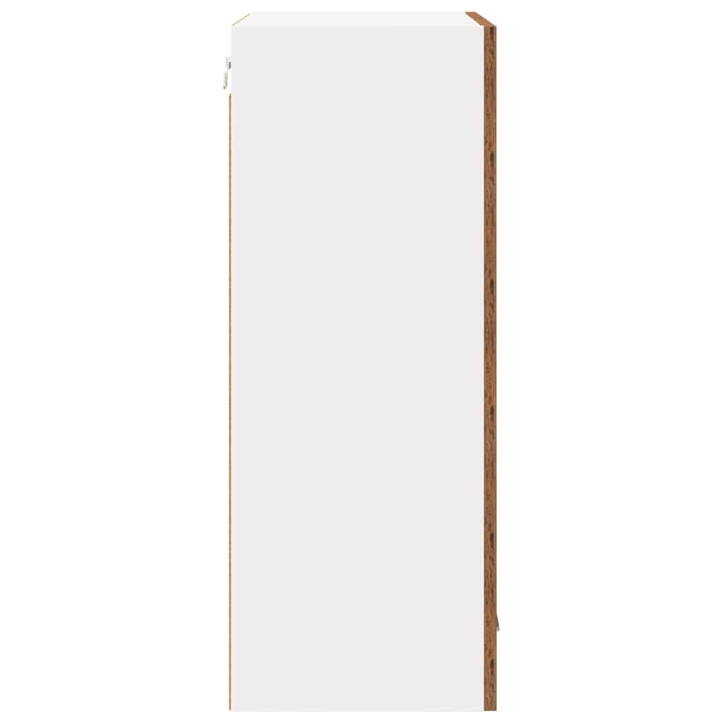 Hangkast Oude Hout en Wit 50 x 31 x 80 cm Bewerkt hout is nu te koop bij PeponiXL, paradijselijk wonen!