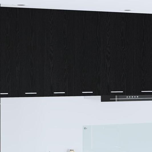 Hangkast met opslag Zwart Eiken 60 x 31 x 80 cm Bewerkt hout is nu te koop bij PeponiXL, paradijselijk wonen!