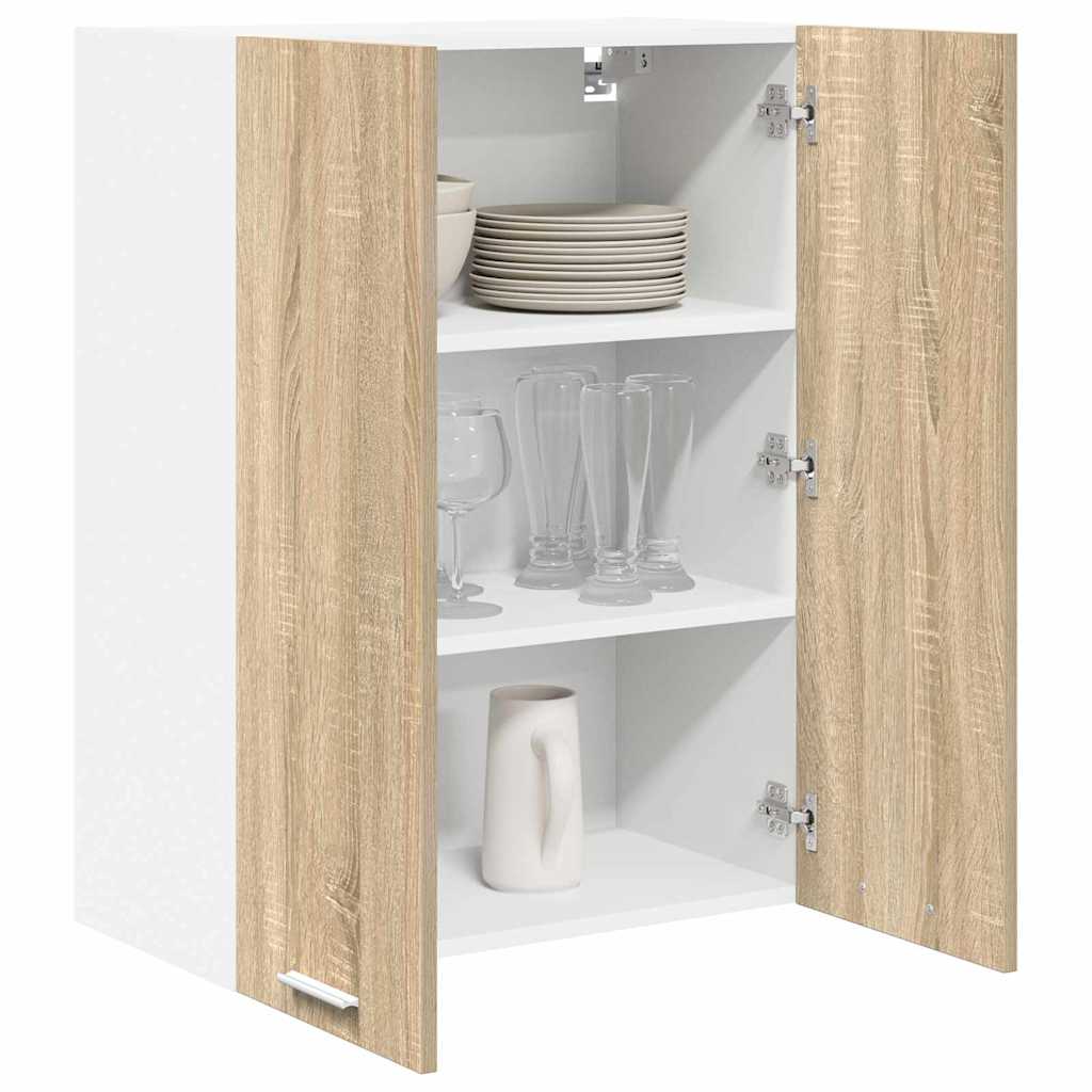 Hangkast met opslag Sonoma Eiken 60 x 31 x 80 cm Bewerkt hout is nu te koop bij PeponiXL, paradijselijk wonen!