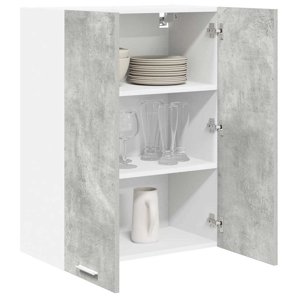 Hangkast met opslag Beton Grijs 60 x 31 x 80 cm Bewerkt hout is nu te koop bij PeponiXL, paradijselijk wonen!
