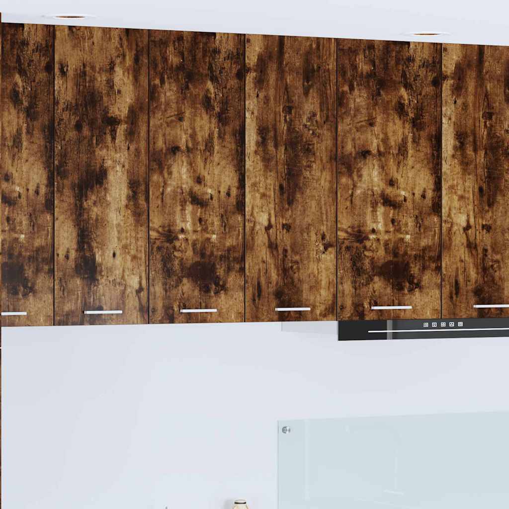 Hangkast met opslag Gerookt eiken 60 x 31 x 80 cm Bewerkt hout is nu te koop bij PeponiXL, paradijselijk wonen!