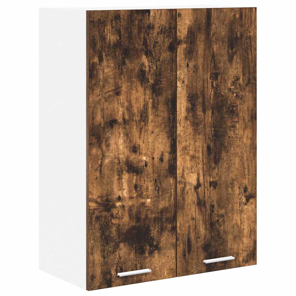 Hangkast met opslag Gerookt eiken 60 x 31 x 80 cm Bewerkt hout is nu te koop bij PeponiXL, paradijselijk wonen!